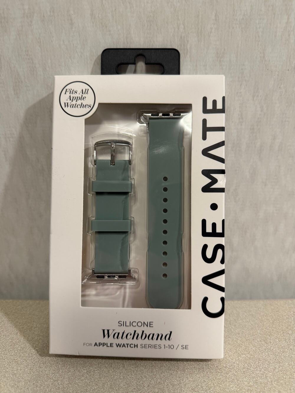 Case-Mate Silicone Watchband Apple Watch Series 1-10 SE Teal Fits 165-215mm New